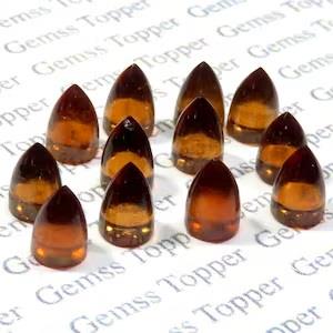 Hessonite Garnet 8x10 mm Bullet Cabochon